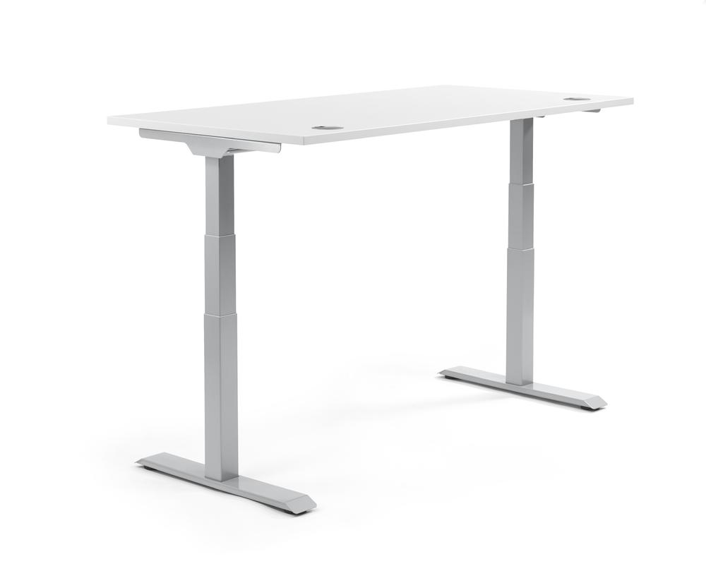 Verstelbare bureau FLEX MODUL | wit | 1200 | aluzilver