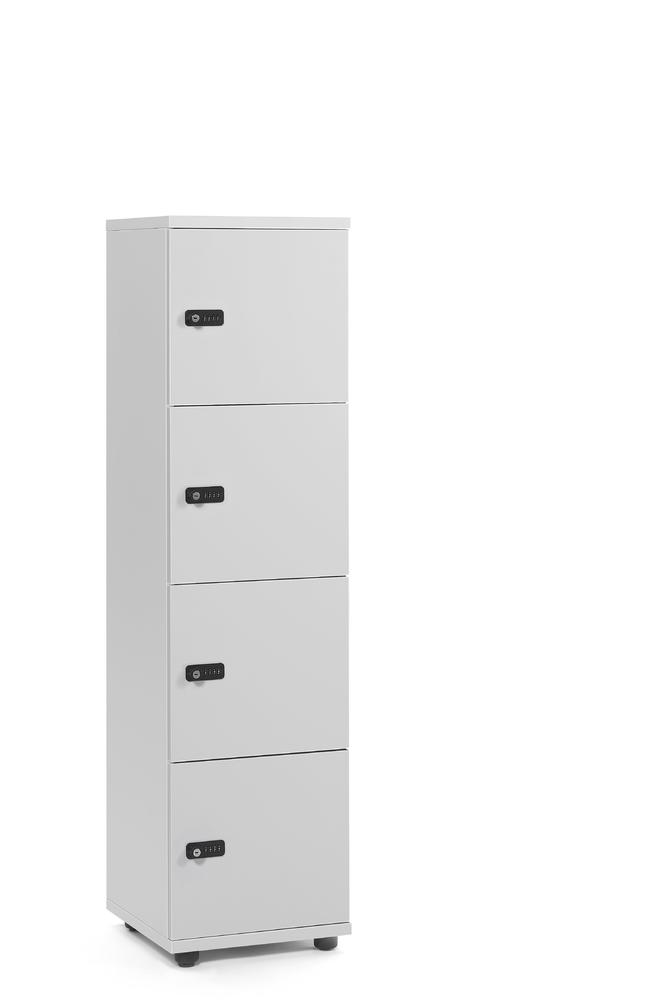 Lockers OFFICE-LINE | lichtgrijs | zonder postsleuf | lichtgrijs | mechanisch cijfer-/combinatieslot
