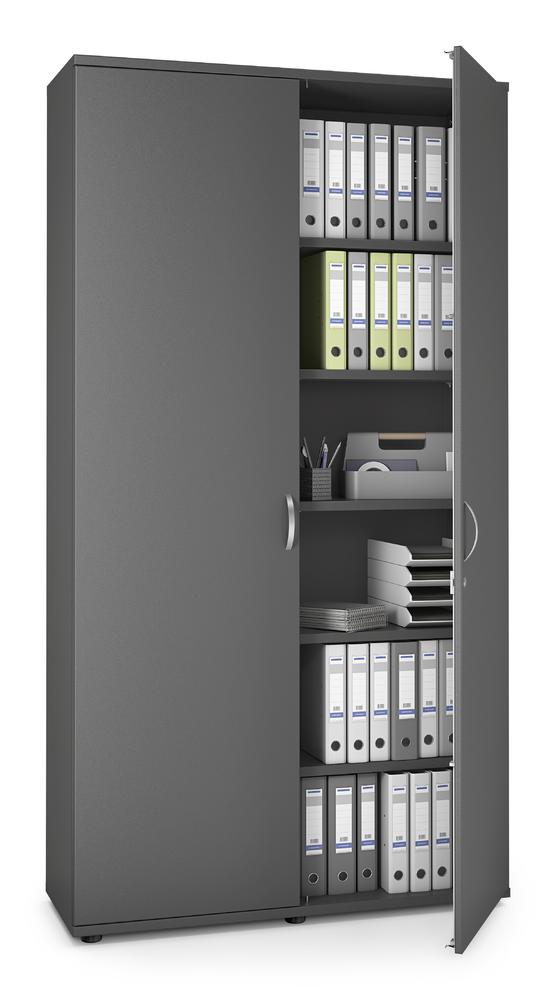 Draaideurkast MULTI M pro | antraciet | 1200 | Deurstop midden | 2250 mm (6 OH)