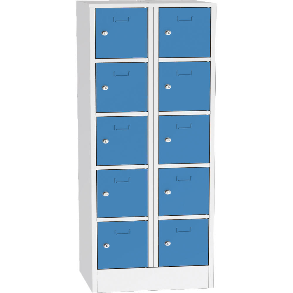 Metalen locker SYSTEM SP1 COLOR | lichtblauw RAL 5012 | 400 | cilinderslot
