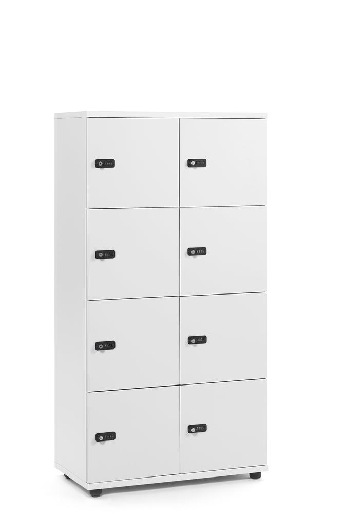 Lockers OFFICE-LINE | wit | zonder postsleuf | wit | mechanisch cijfer-/combinatieslot