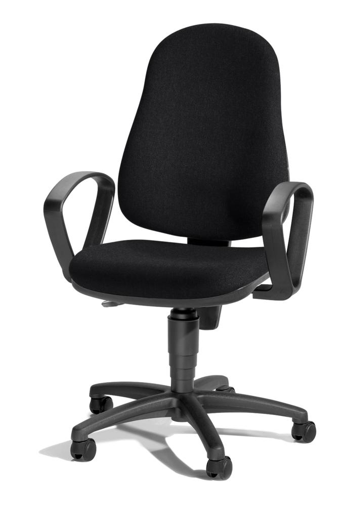 Bureaustoel BASE ART 60 met armleggers | zwart | vaste armleggers
