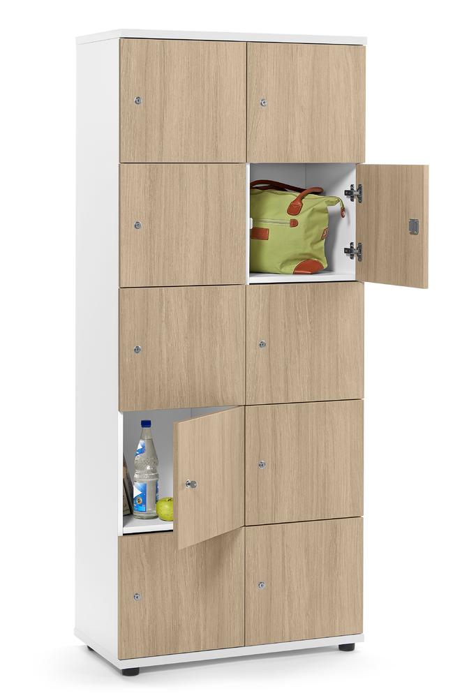 Lockers OFFICE-LINE met 2 x 5 vakken boven elkaar