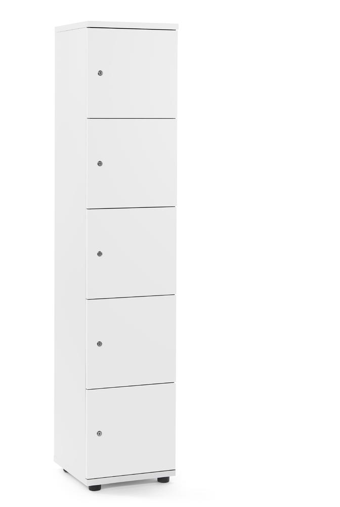 Lockers OFFICE-LINE | wit | zonder postsleuf | wit | cilinderslot met wisselcilinder