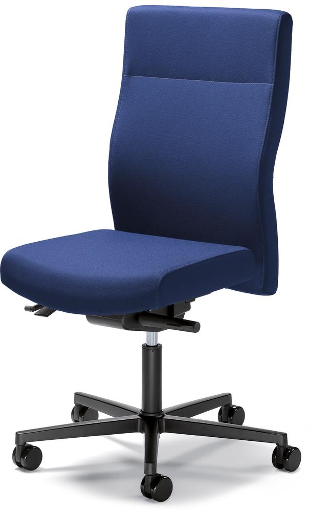Bureaustoel D001 zonder armleggers | blauw | zitneigingautomatic, zitdiepteverstelling | zwart