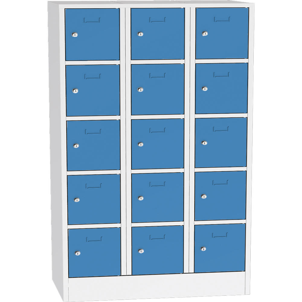 Metalen locker SYSTEM SP1 COLOR | lichtblauw RAL 5012 | 400 | cilinderslot