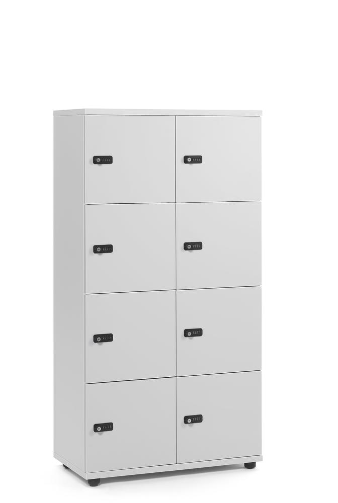 Lockers OFFICE-LINE | lichtgrijs | zonder postsleuf | lichtgrijs | mechanisch cijfer-/combinatieslot