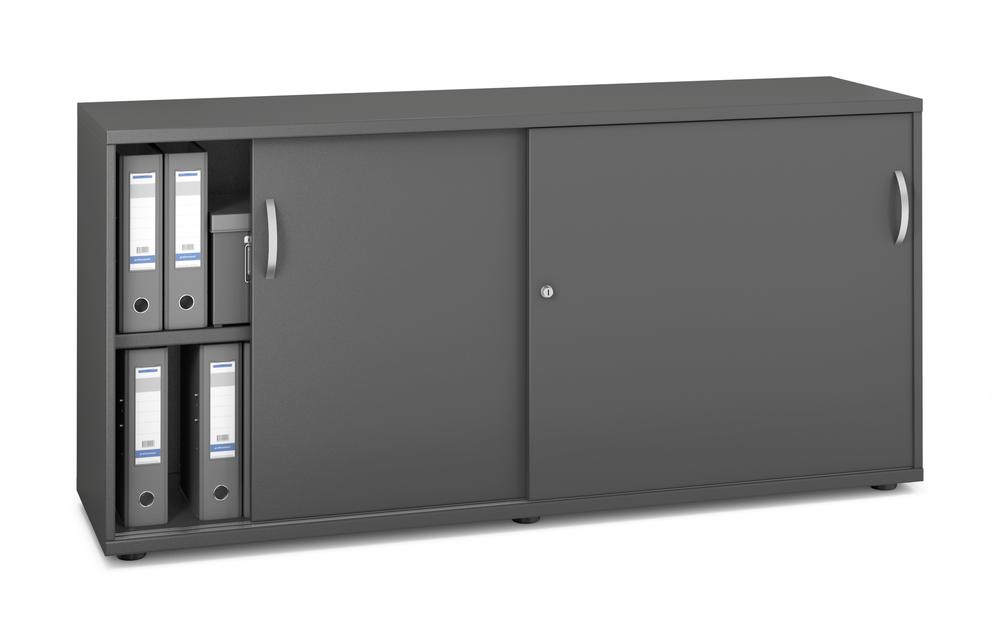 Schuifdeurkast MULTI M pro | antraciet | 1600 | 780 mm (2 OH)