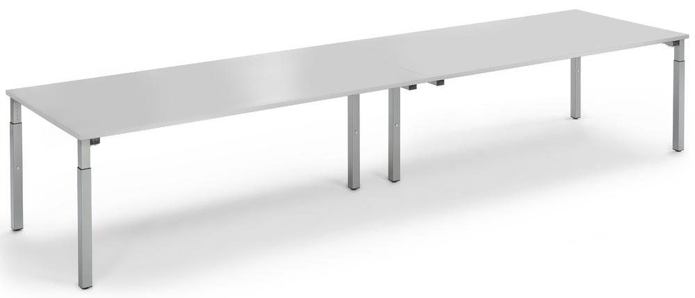 Conferentietafel-Systeem MODUL | lichtgrijs | 4000 | 1000 | aluzilver RAL 9006