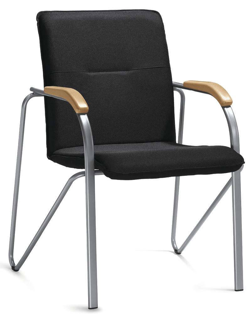 Bezoekersstoel ARKAS | zwart | aluzilver