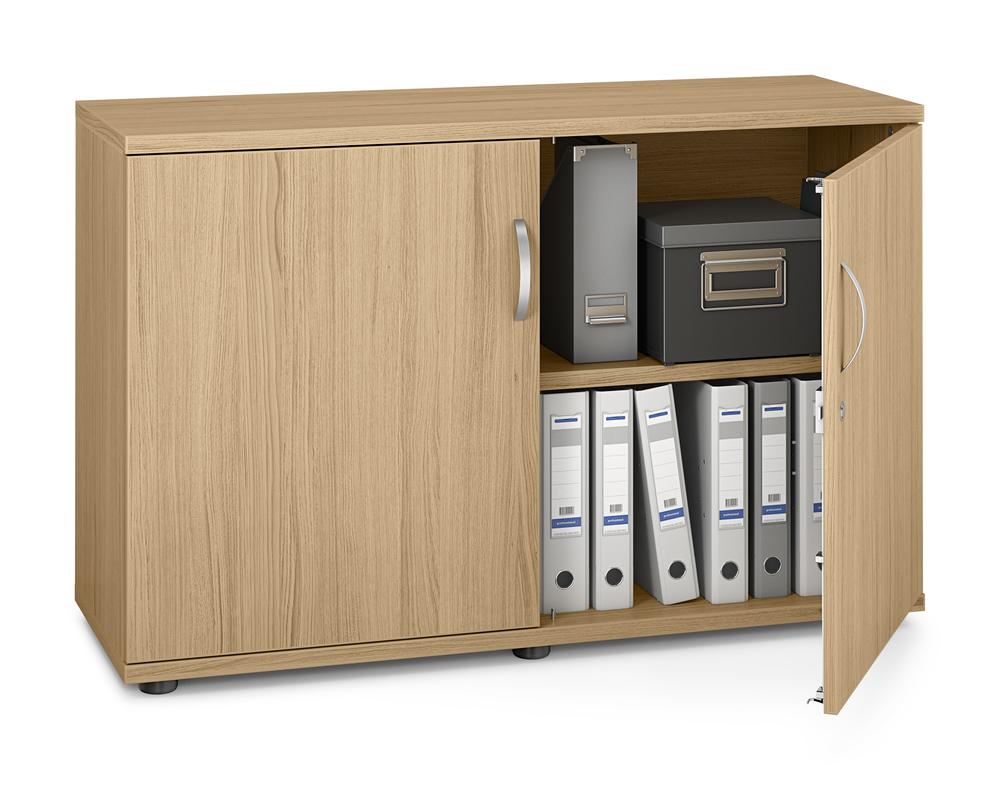 Draaideurkast MULTI M pro | licht eik | 1200 | Deurstop midden | 780 mm (2 OH)