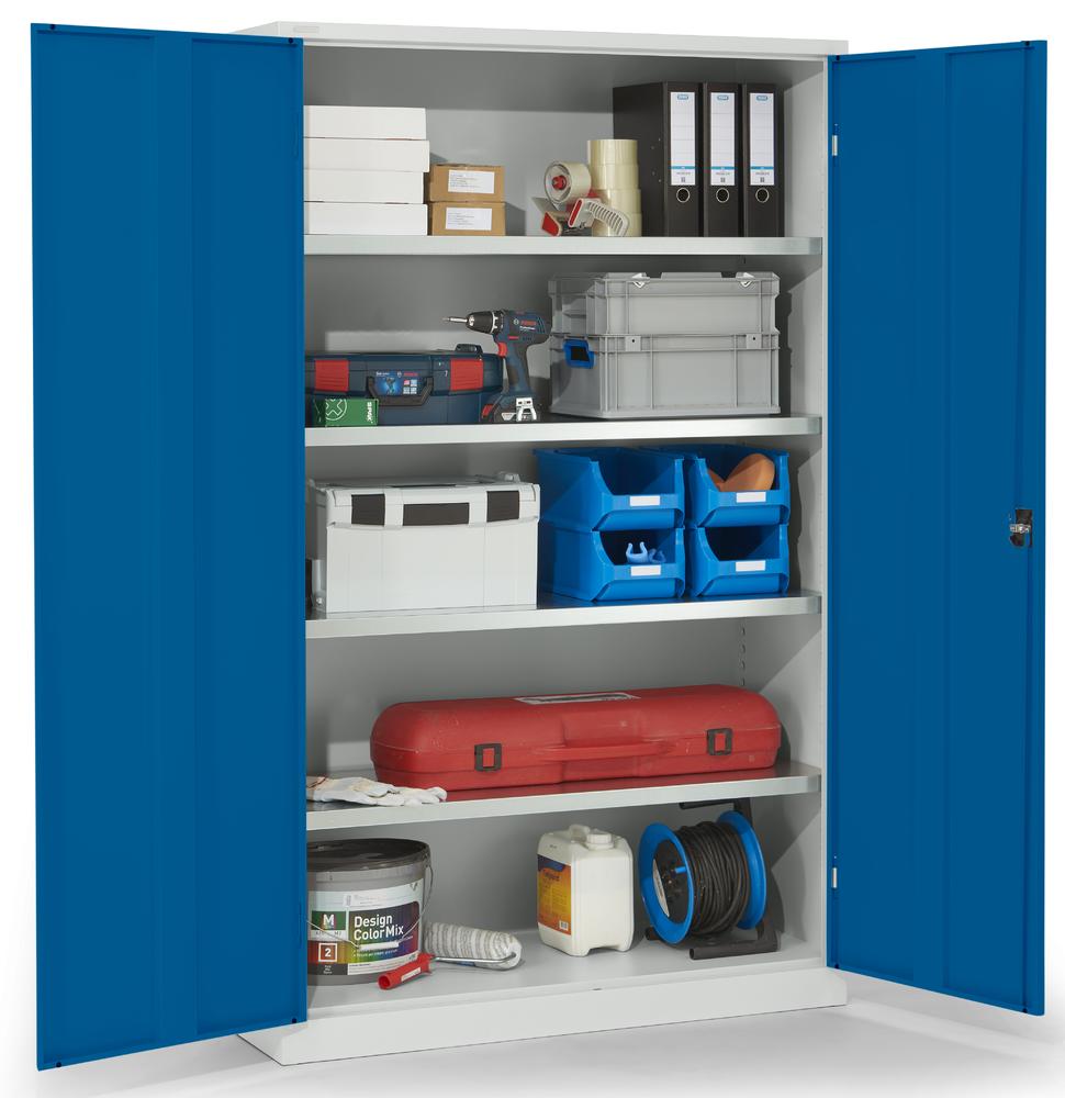 Metalen materiaalkast | gentiaanblauw RAL 5010 | 1200
