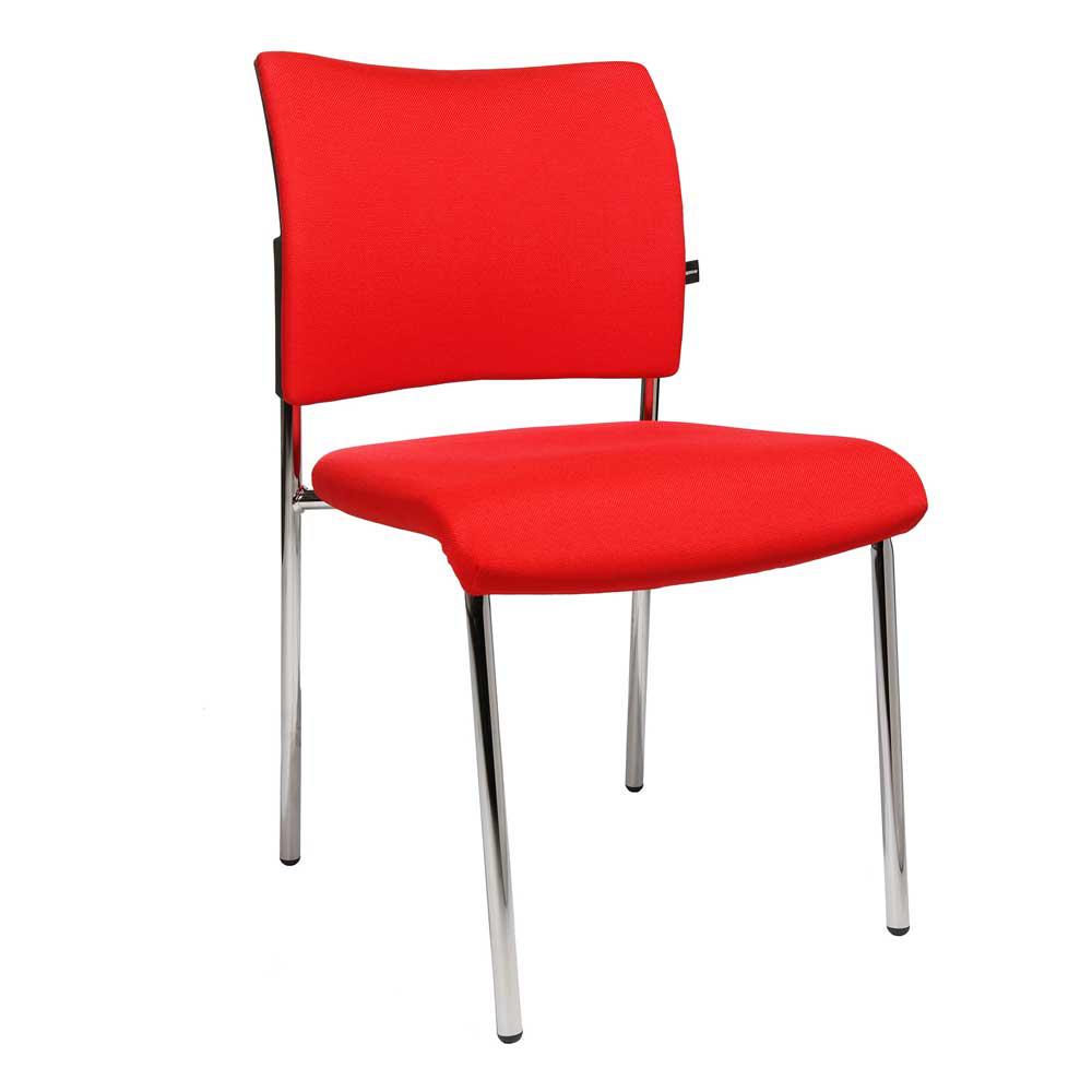 Bezoekersstoel LAS VEGAS | rood | stof