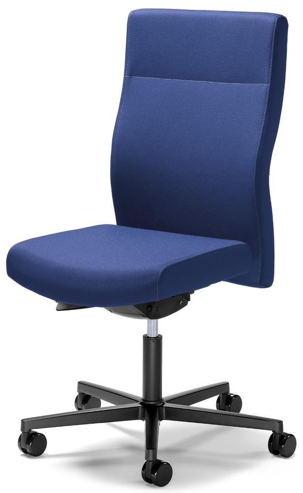 Bureaustoel D001 zonder armleggers | blauw | zwart | zonder hoofdsteun