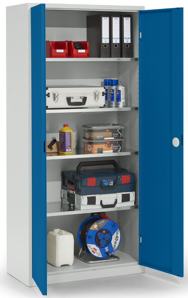 Topaanbieding materiaalkast B 920 mm | gentiaanblauw RAL 5010 | 920