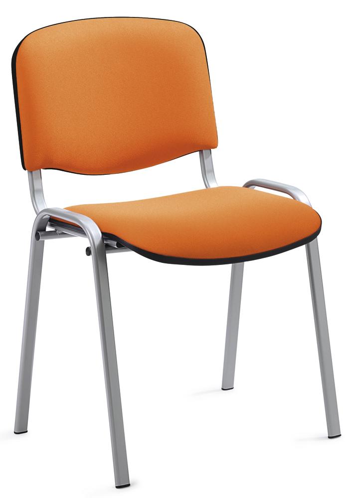 Bezoekersstoel ISO | oranje | aluzilver