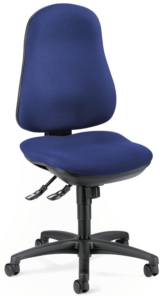 Bureaustoel COMFORT I zonder armleggers | blauw | zwart | zonder armleggers (optioneel)