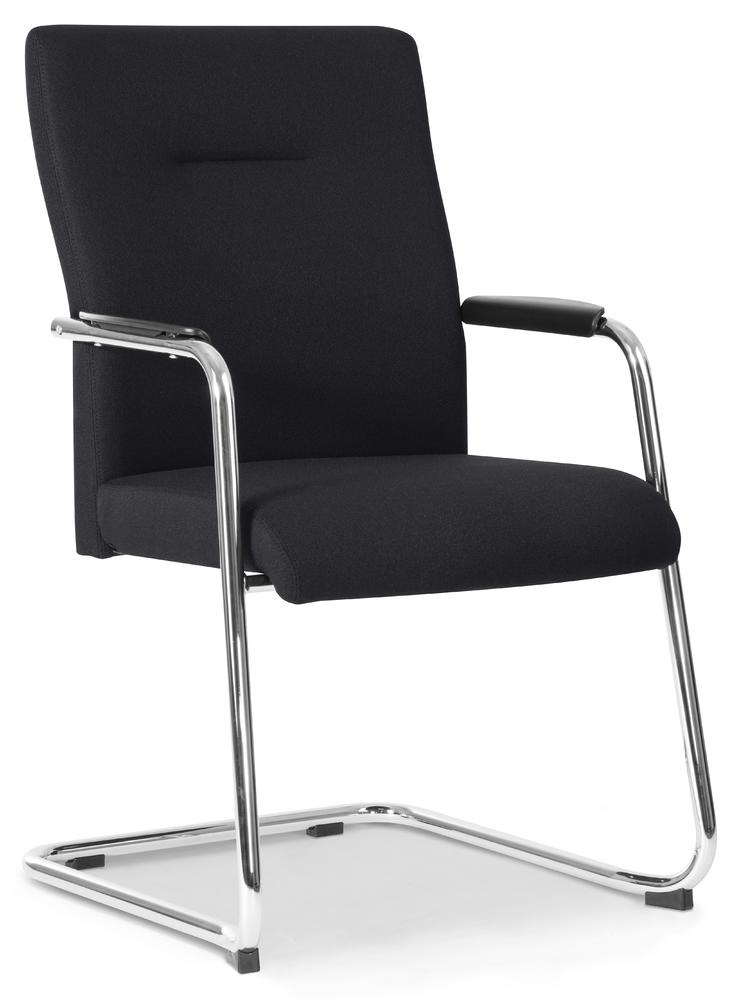XXL-bezoekersstoel DV BIG PLUS FS 200 met armleggers | zwart