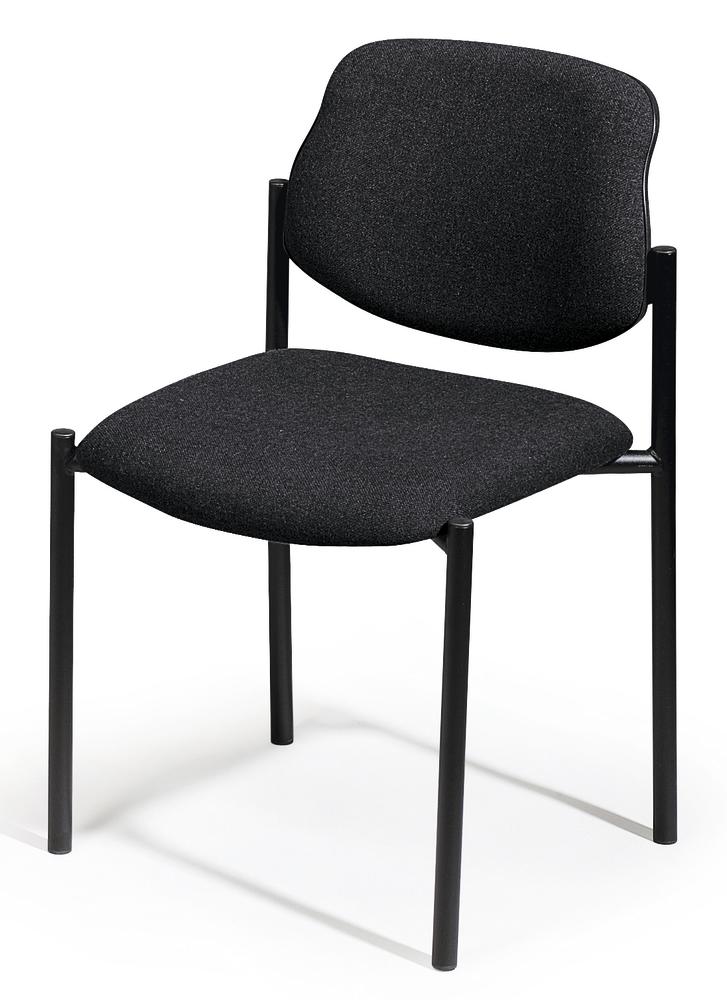 Bezoekersstoel FLORA I | zwart | zwart | zonder armleggers