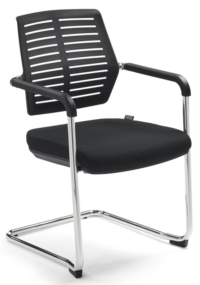 Bezoekersstoel TOP SWING DELUXE 2 | stof met kunststofrug