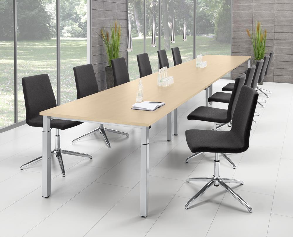 Conferentietafel-Systeem MODUL | esdoorndecor | 6000 | 1000 | aluzilver RAL 9006