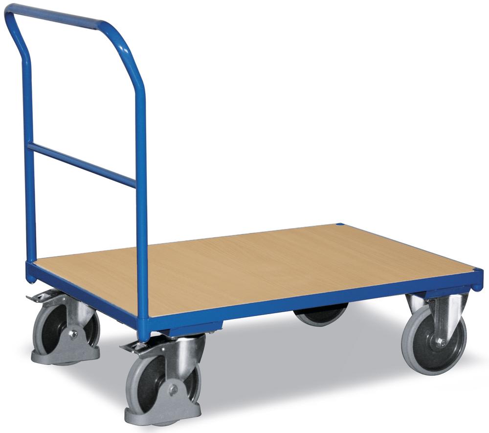 Plateauwagen met duwbeugel | B 800 x L 1400 mm