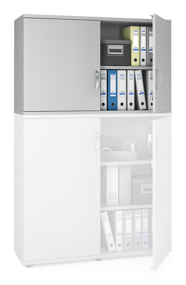 Opzetdraaideurkast MULTI M pro | lichtgrijs | 1200 | 750 mm (2 OH)