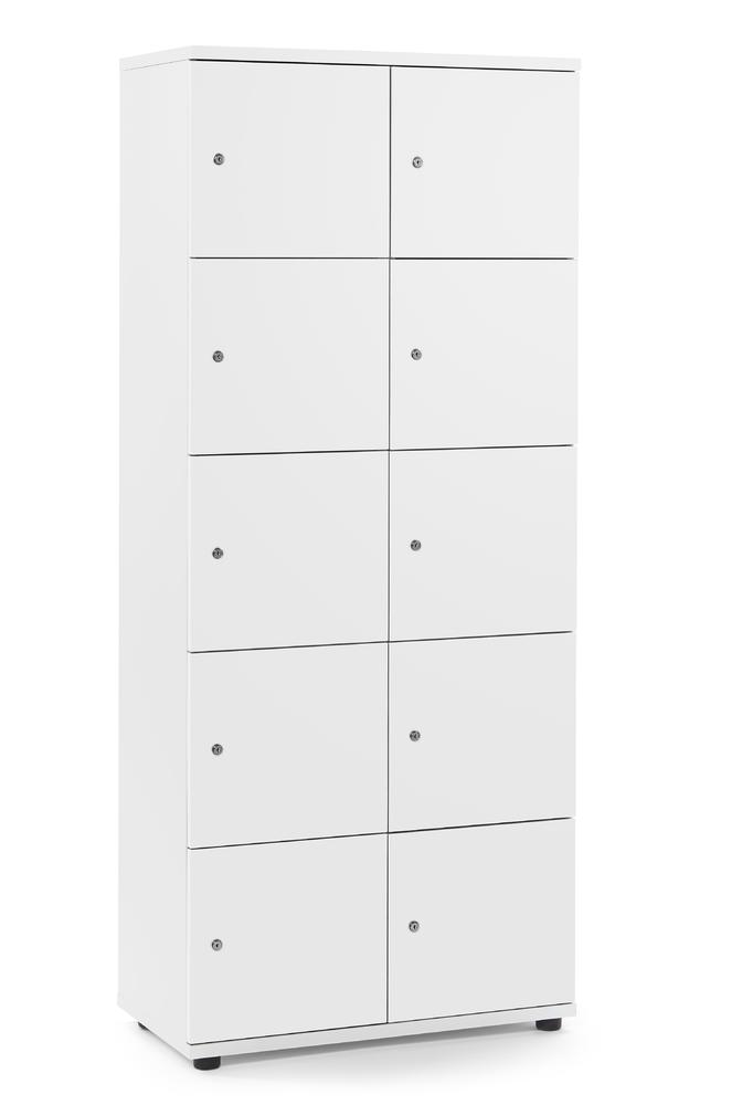 Lockers OFFICE-LINE | wit | zonder postsleuf | wit | cilinderslot met wisselcilinder