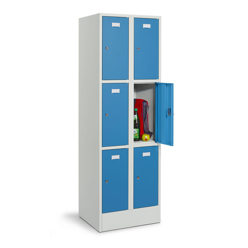 Metalen locker SYSTEM SP1 COLOR | lichtblauw RAL 5012 | 300 | cilinderslot
