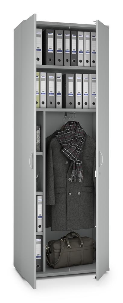 Garderobekast MULTI M pro | lichtgrijs | 800