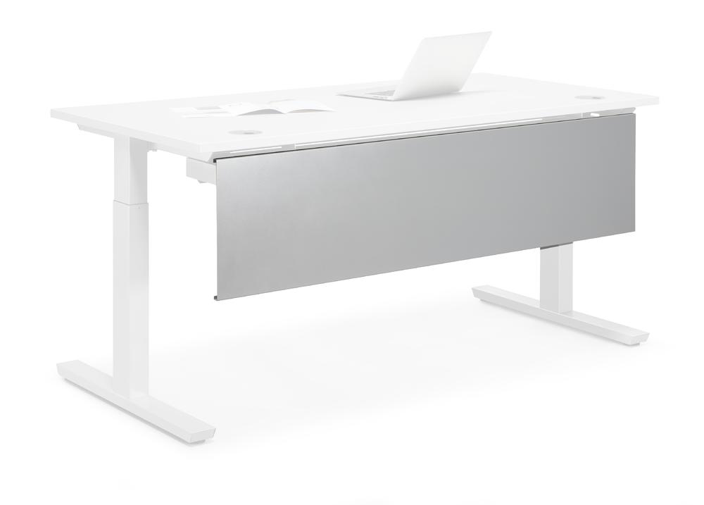 Knieschot 1800 PROFI | aluzilver RAL 9006 | voor tafelbreedte 1800 mm