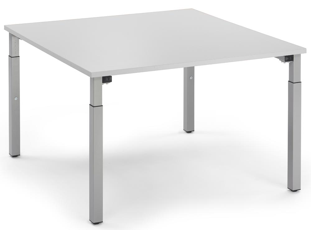 Conferentietafel-Systeem MODUL | lichtgrijs | 1200 | 1200 | aluzilver RAL 9006