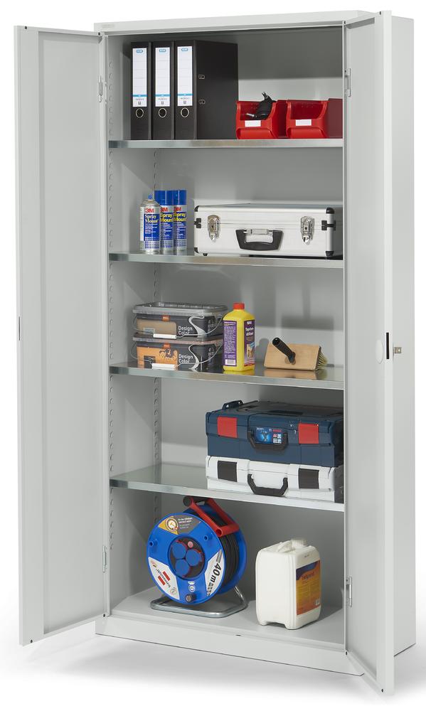 Topaanbieding materiaalkast B 920 mm | lichtgrijs RAL 7035 | 920