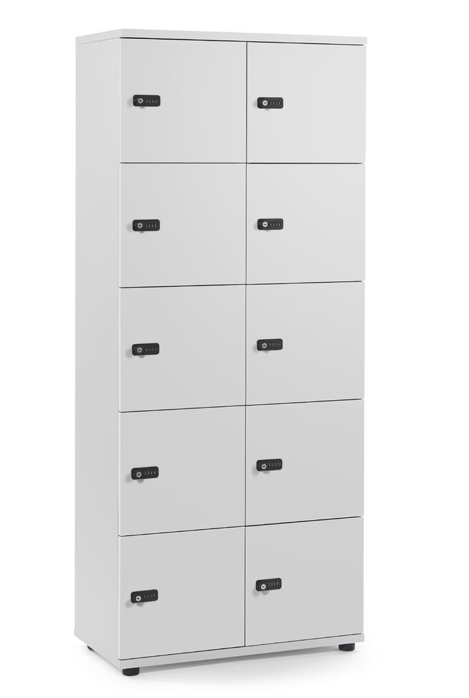 Lockers OFFICE-LINE | lichtgrijs | zonder postsleuf | lichtgrijs | mechanisch cijfer-/combinatieslot