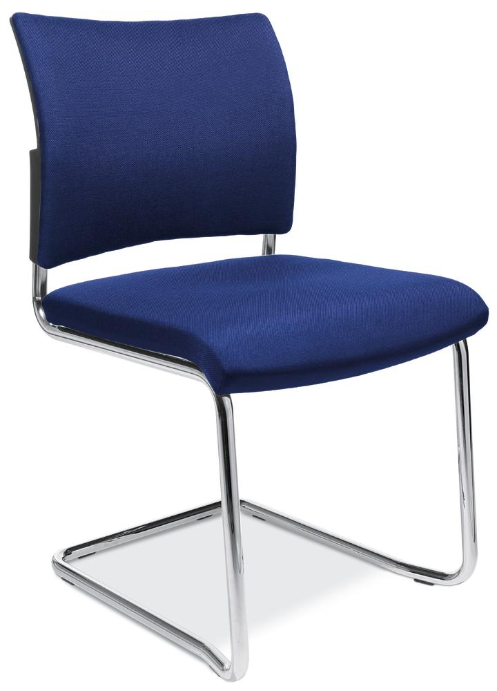 Bezoekerssledestoel LAS VEGAS | blauw | stof