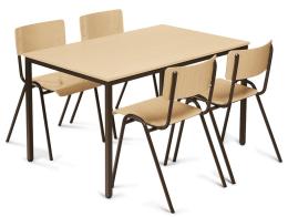 SET: Kantine-stapelstoelen & -tafels 