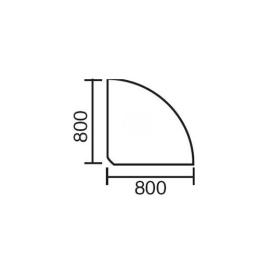 Verbindingsblad MULTI M lichtgrijs | aluzilver RAL 9006 | 90° hoek 1/4 circel