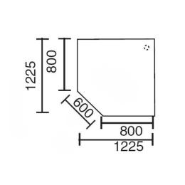 Verbindingsblad MULTI M lichtgrijs | aluzilver RAL 9006 | 90° vierkant