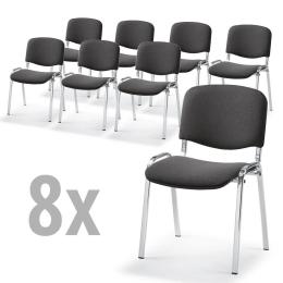 8 Bezoekersstoelen in SET, 3 ondersteelkleur 
