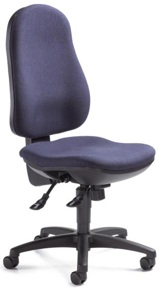 Bureaustoel COMFORT I zonder armleggers donkerblauw | zonder armleggers (optioneel) | polyamide zwart