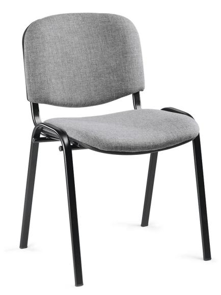 Bezoekersstoel ISO grijs | zwart