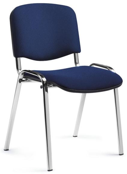 Bezoekersstoel ISO S donkerblauw | zonder armleggers
