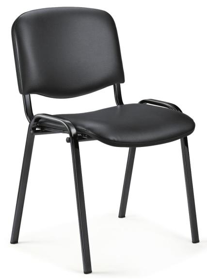 Bezoekersstoel ISO zwart | zwart
