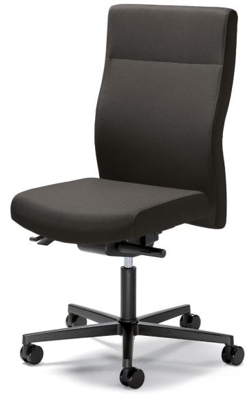 Bureaustoel D001 zonder armleggers donkergrijs | met tegendrukaanpassing | zitneigingautomatic, zitdiepteverstelling | polyamide zwart | zonder hoofdsteun