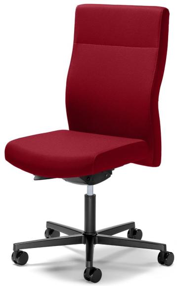 Bureaustoel D001 zonder armleggers rood | met gewichtsautomatic | zitdiepteverstelling | polyamide zwart | zonder hoofdsteun