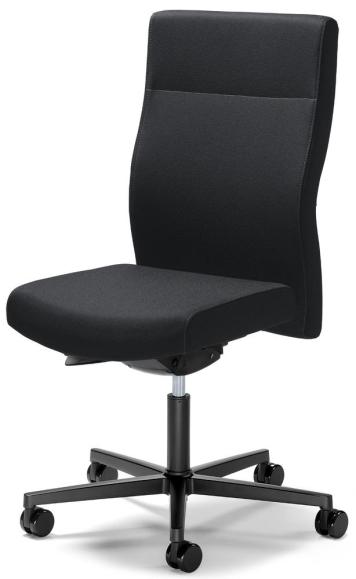 Bureaustoel D001 zonder armleggers zwart | met gewichtsautomatic | zitdiepteverstelling | polyamide zwart | zonder hoofdsteun