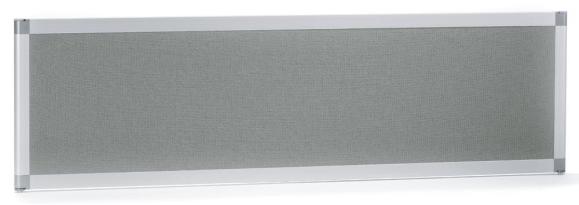 Tafelscheidingswand MIAMI 1600 | doek grijs, geluidsabsorberend