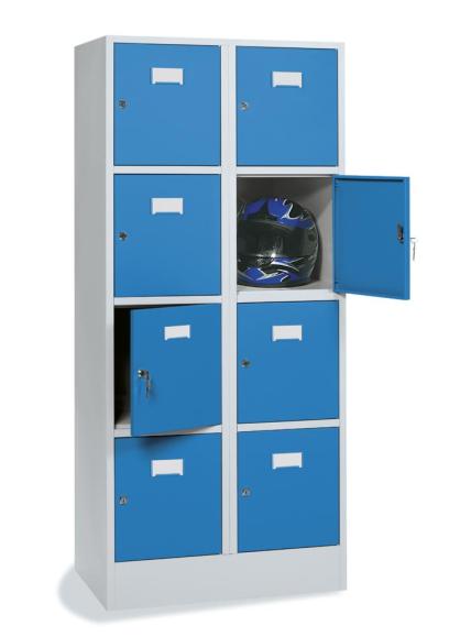 Metalen locker SYSTEM SP1 COLOR lichtblauw RAL 5012 | 350 | 2 | cilinderslot | 8