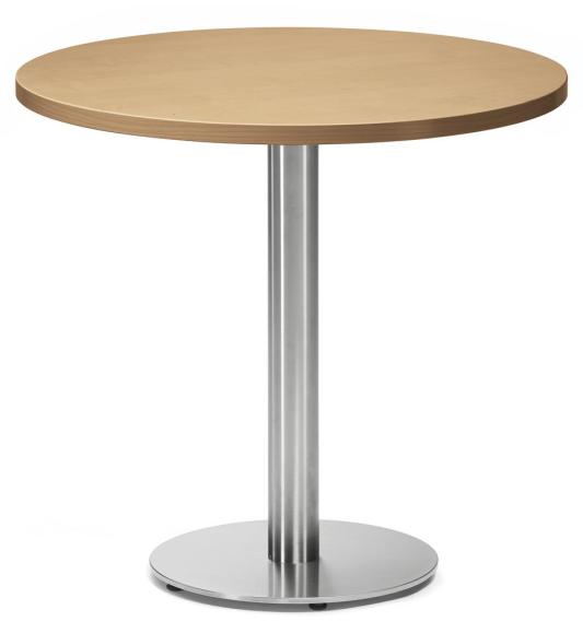 Cafetaria-tafelsysteem PARMA rond beukdecor | 755 | edelstaal