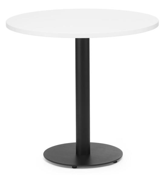 Cafetaria-tafelsysteem PARMA rond wit | 755 | zwart